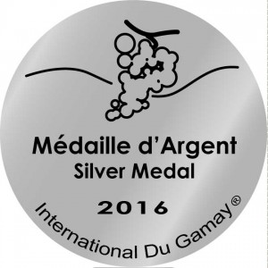 Médaille d'argent Concours International du Gamay 2016